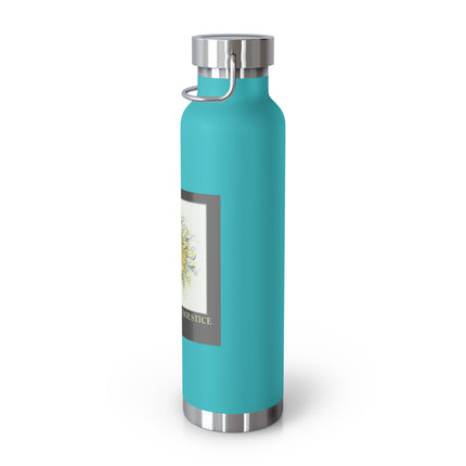 Happy Summer Solstice Copper Vacuum Bottle — 22oz Sun & Greenery
