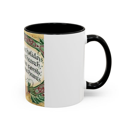 Blessed Holiday Accent Mug – 11oz Ceramic Gift with Heart & Crown Design