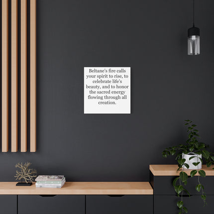 Beltane Quote Canvas Wall Art
