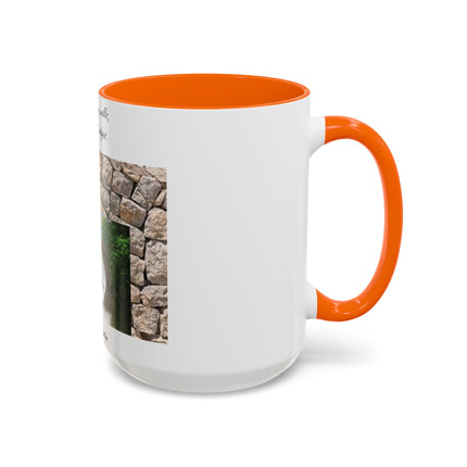 Newton Quote Accent Mug – 15oz Ceramic Cup with Stone Design
