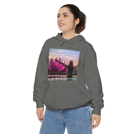 Hoodie — "Knock on the Door to My Soul" Lotus Woman Peace & Rock 'n' Roll Quote