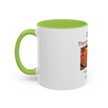 Cacao Coffee Mug – "The Food of the Gods" Botanical Cocoa Illustration (11/15 oz)