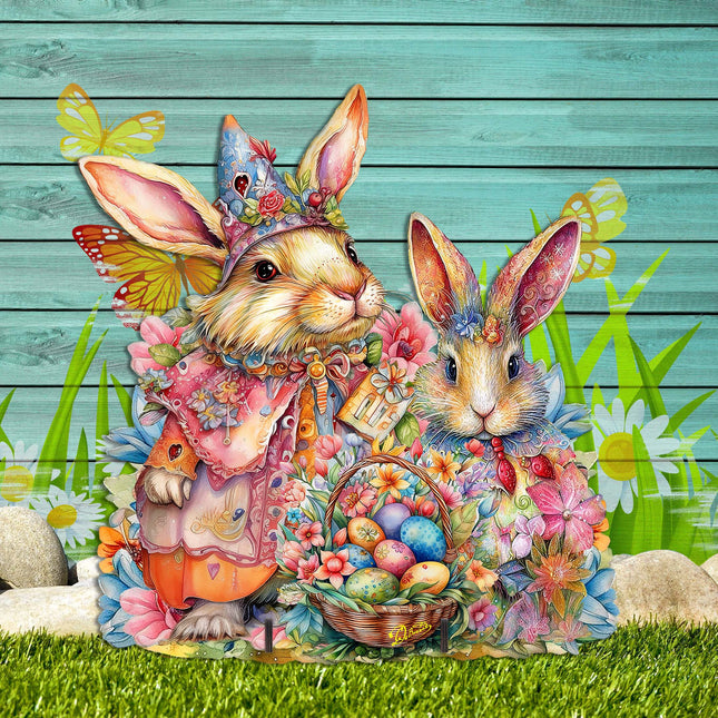 Easter Sweet Couple Easter Yard Sign by G. DeBrekht - Easter Spring Decor - 8652768F-0