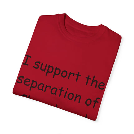 Progressive Activism T-Shirt – “Church and Hate” Quote – Unisex Fit