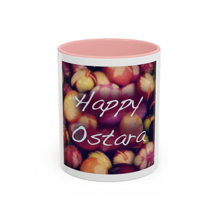 Ostara Coffee Mug – "Happy Ostara" Accent Easter Spring Floral Mug (11/15oz)