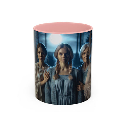 Triple Goddess Accent Mug – 11oz Ceramic Cup for Mystical Women