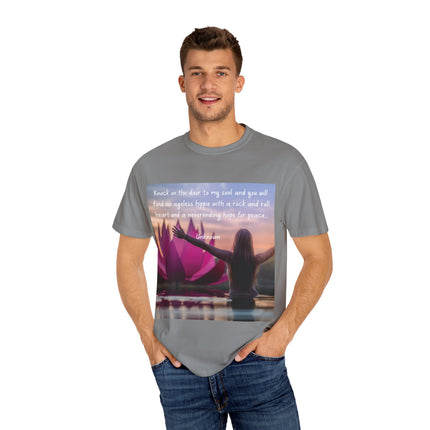 Inspirational Unisex Garment-Dyed T-shirt for Peace Lovers