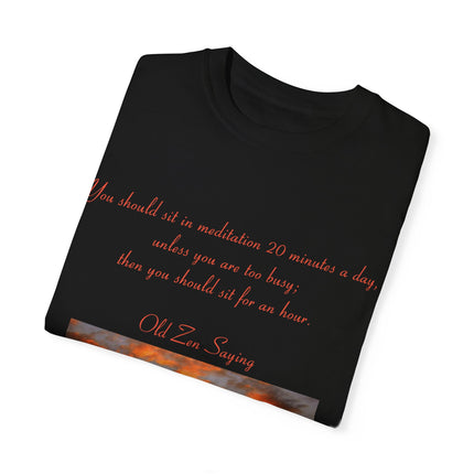 Meditation Quote Tee – Unisex Garment-Dyed Shirt for Mindfulness