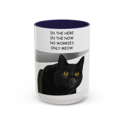 ‘Only Meow’ 15oz Accent Mug – Whimsical Cat Quote for Daily Calm