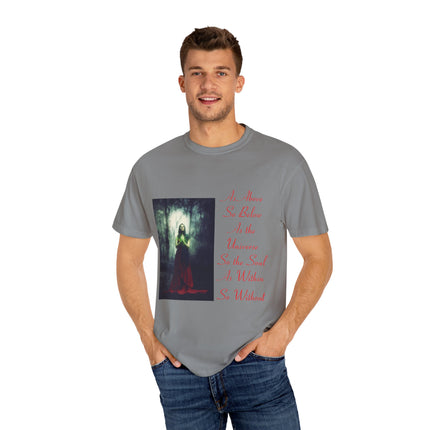 Mystic Quote T-Shirt – “As Above So Below” Graphic Tee (Unisex)