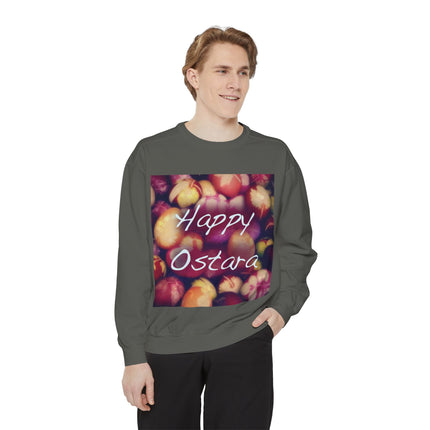 Happy Ostara Unisex Garment-Dyed Sweatshirt