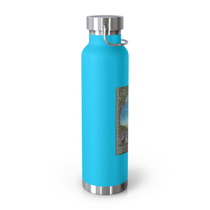 St. Gertrude of Nivelles Copper Vacuum Bottle — Patron Saint of Cats & Gardeners, “Original Crazy Cat Lady” 22oz