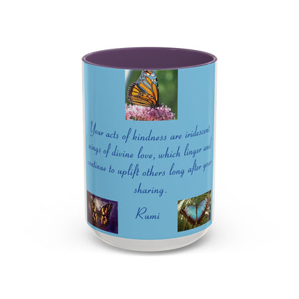 Butterfly Coffee Mug – Rumi Quote – 15oz Ceramic Drinkware
