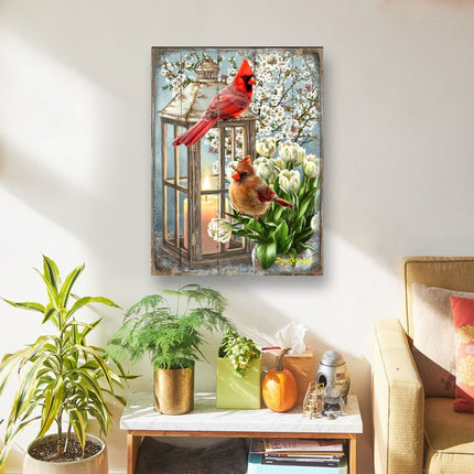 House Birds Wooden Wall Art by D. Gelsinger - Nature Wildlife Decor - 95670B-DG-2