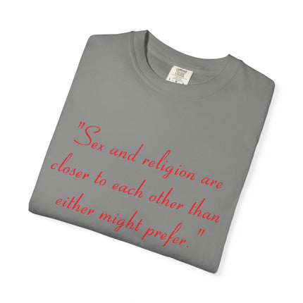 Inspirational Garment-Dyed Unisex T-Shirt - Saint Thomas More Quote