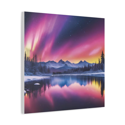 Aurora Lake Matte Canvas Print — Stretched Wall Art