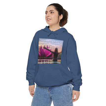 Hoodie — "Knock on the Door to My Soul" Lotus Woman Peace & Rock 'n' Roll Quote