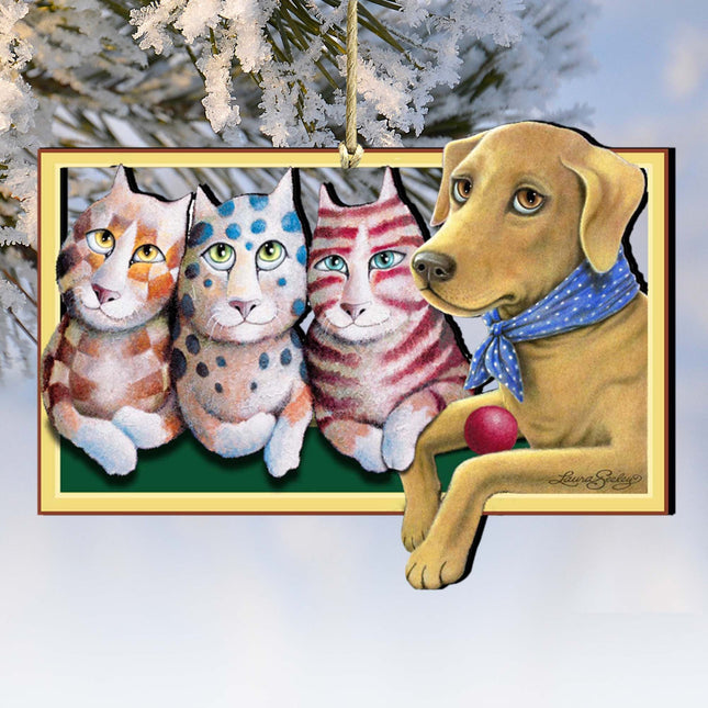 The Dog Wooden Ornaments Pets by Laura Seeley - Pets Dog and Cats Decor - 8511019-LS-0
