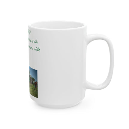 Flower Child Ceramic Mug - Inspiring Quote for Nature Lovers - 15oz