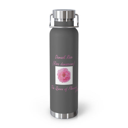 Damask Rose Insulated Bottle - 22oz - Floral Design - Perfect for Nature Lovers
