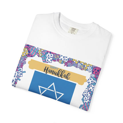Hanukkah Unisex Garment-Dyed T-Shirt - Celebrate the Festival of Lights