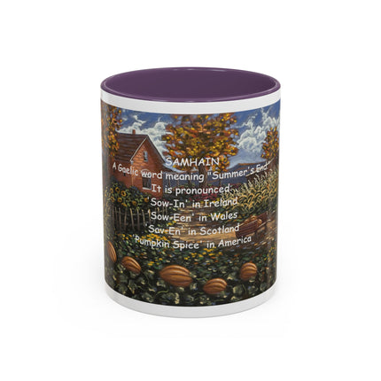 Samhain Pumpkin Spice Accent Coffee Mug — Autumn Harvest 11/15oz