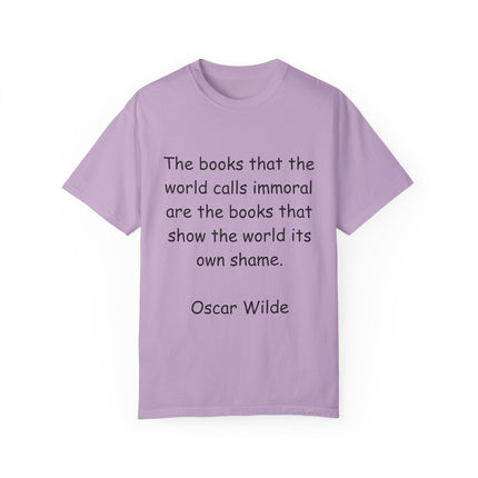 Oscar Wilde Quote Tee – “Books the World Calls Immoral” – Unisex Fit