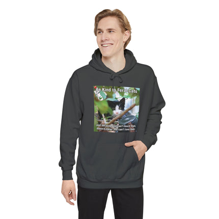 Hoodie — "Be Kind to Feral Cats" Rescue Cat Graphic Hoodie