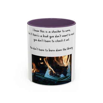 Bookish Statement Mug – 11oz Accent | Anti-Censorship Design
