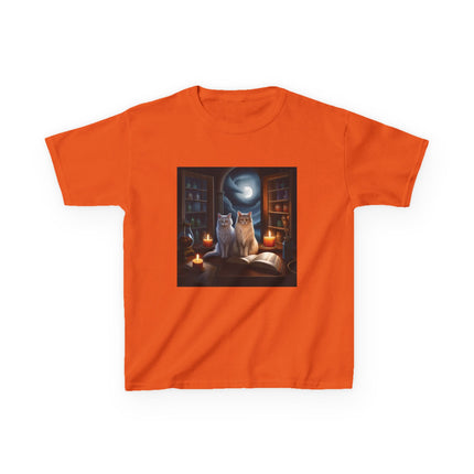 Mystical Cats Kids Heavy Cotton™ Tee - Perfect for Young Animal Lovers