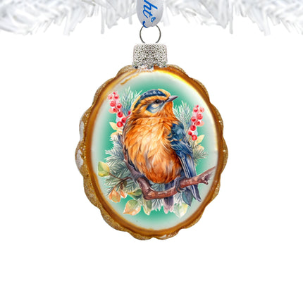 Songbird Mercury Glass Ornaments by G. Debrekht - Wildlife Holiday Decor - 776005-2