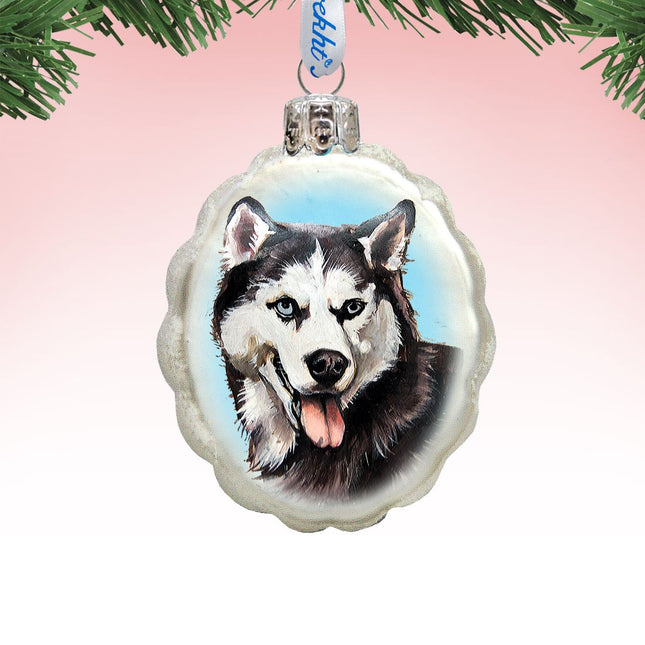 Siberian Husky Mercury Glass Ornament by G. DeBrekht - Pets Dog and Cats Decor - 774013-0