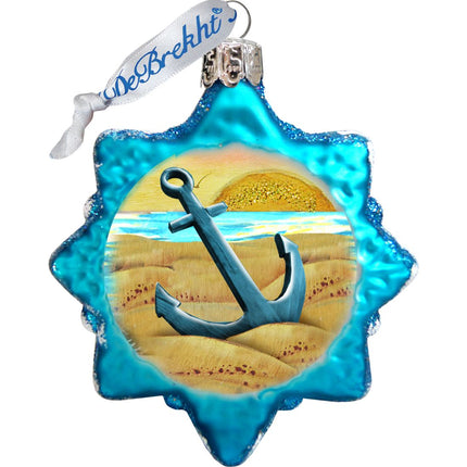 Nautical Mercury Glass Ornaments Set of 3 by G. DeBrekht - Coastal Holiday Decor - 770131S3-2