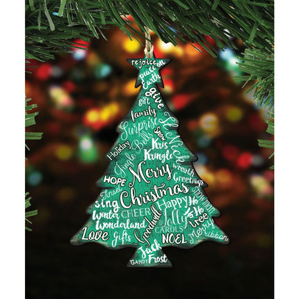 Merry Christmas Tree Wooden Ornaments - Tree Ornament by G. DeBrekht - Christmas Decor - 8198112-2-3