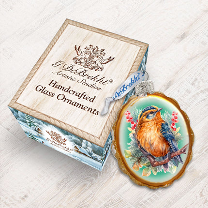 Songbird Mercury Glass Ornaments by G. Debrekht - Wildlife Holiday Decor - 776005-3