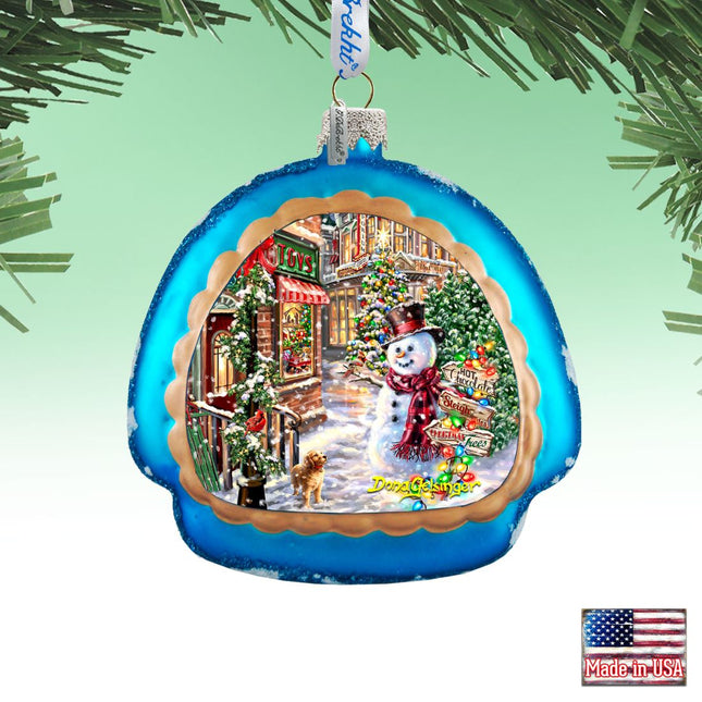 Christmas Lane Snowflake Glass Ornament by D. Gelsinger - Christmas Decor - 756-101-DG-0