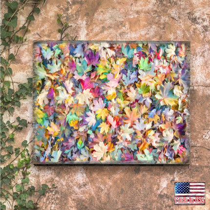 Colorful Leaves Art Wooden Wall Art by Nature Wonders - Nature Wildlife Decor  - 95402B-1