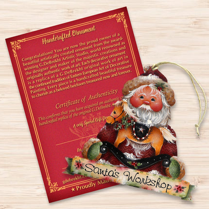 Santa's Workshop Wooden Ornaments by Jamie Mills-Price Christmas Santa Snowman Decor - 8611068-2-MP-1