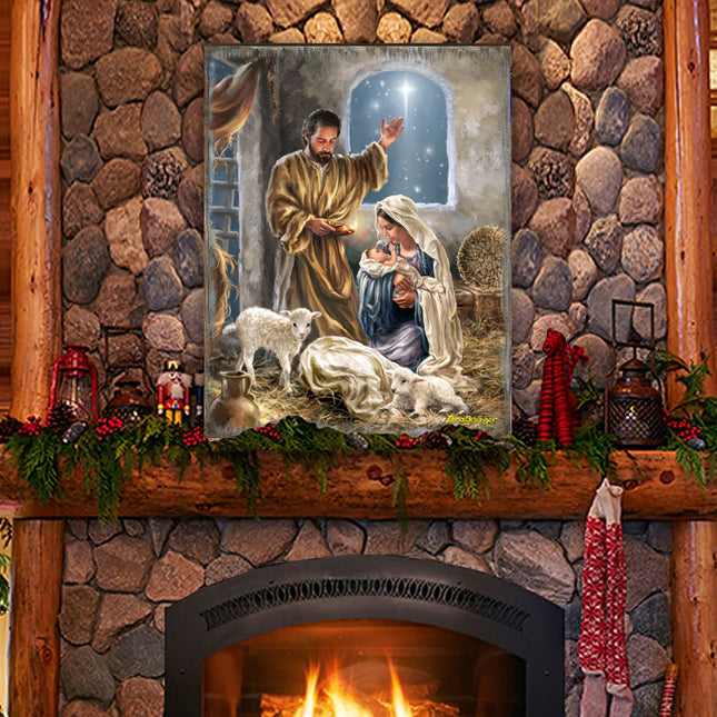 Regal Glory to God Wooden Wall Art by D. Gelsinger - Nativity Holiday Decor - 95677B-DG-0