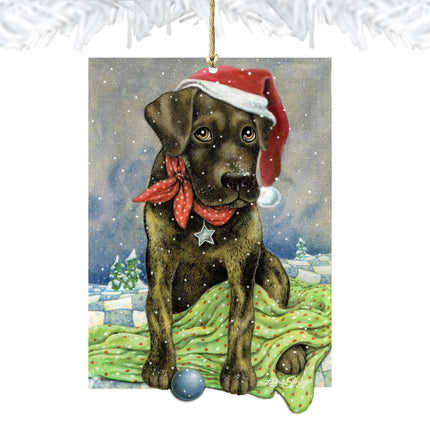Flurries Fetch Fun Santa Dog by Laura Seeley - Pets Dog and Cats Decor - 8511025-LS-4