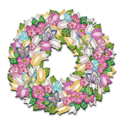Spring Wreath Decorative Door Decor by G. DeBrekht - Easter Spring Decor - 8185301H-4