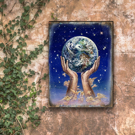Weep of the World Fantasy Wooden Wall Art by Josephine Wall - Fantasy Decor - 852131-JW-2