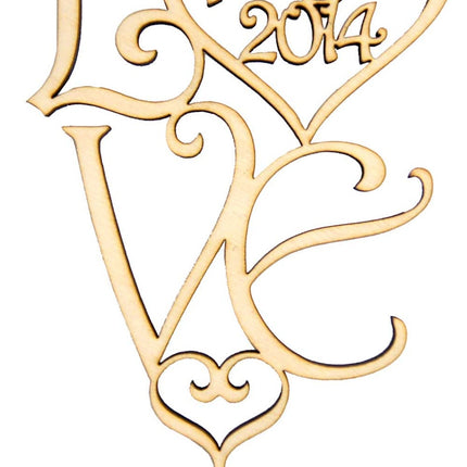 Wedding Cake Topper - Natural Wood 4209-2