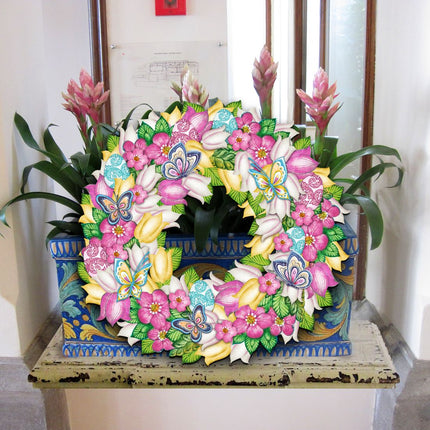 Spring Wreath Decorative Door Decor by G. DeBrekht - Easter Spring Decor - 8185301H-2