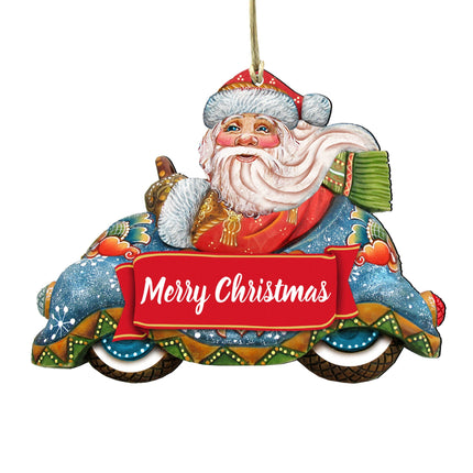 Merry Christmas Santa Door Decor by G. DeBrekht - Christmas Santa Snowman Decor - 8112045-2H-4