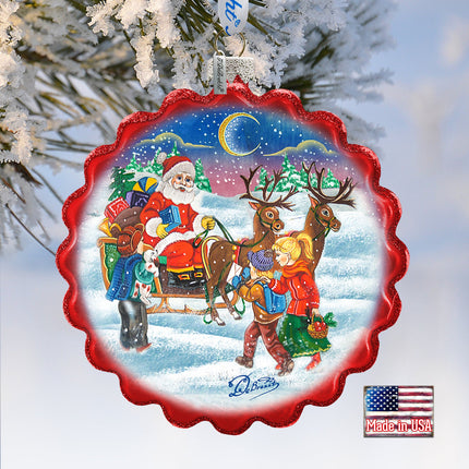 Happy Holidays to All Wreath Glass Ornament by G. DeBrekht - Christmas Décor - 759-044-0