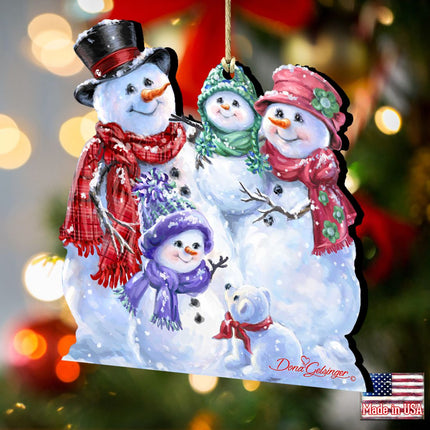 Snowflake Family Wooden Ornaments by Gelsinger - Nativity Holiday Decor - 8161018-1540-2