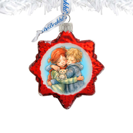Brother and Sister Mercury Glass Ornaments by G. Debrekht - Christmas Decor - 776011-2