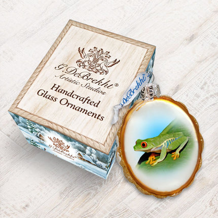 Frog Mercury Glass Ornament by G. DeBrekht - Wildlife Holiday Decor - 776281-2