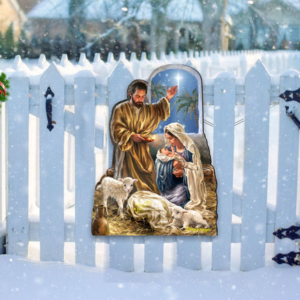 Glory to God Nativity Door Decor by D. Gelsinger - Nativity Holiday Decor - 8461045H-DG-3